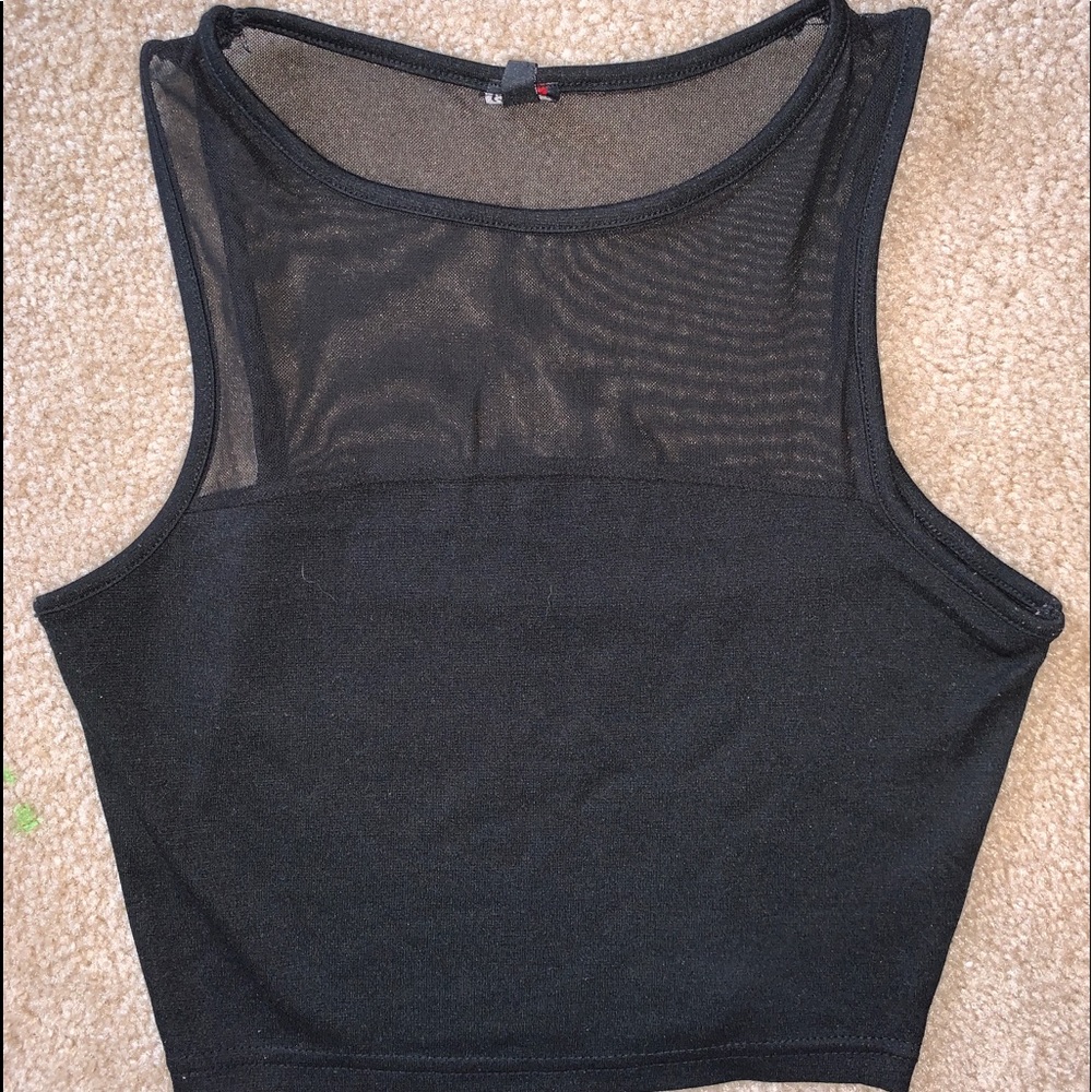 black mesh tank